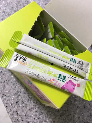 [풀무원베이비밀] 프로바이오락 베이비 튼튼 유산균 — 4.5점을 준 리뷰어가 2020년 7월 올린 사용 사진