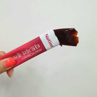 뉴틴 타트체리 콜라겐 스틱 20g X 30포 — 4점을 준 리뷰어가 2020년 8월 올린 사용 사진