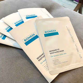 바이오믹 BIOMEEK SENSIMETIC SOOTHING MASK.S — 5점을 준 리뷰어가 2020년 7월 올린 사용 사진