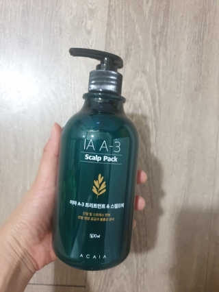 아카이아 이아 A3 헤어스캘프팩 500ml — 5점을 준 리뷰어가 2020년 7월 올린 사용 사진