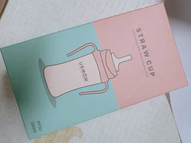 유비맘 샘방지 PPSU 빨대컵_컬러 랜덤 발송 리뷰 사진