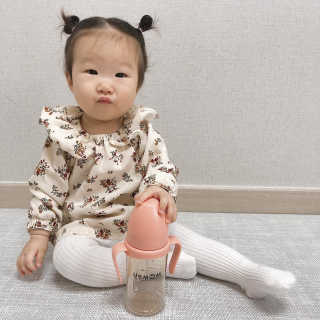 유비맘 샘방지 PPSU 빨대컵_컬러 랜덤 발송 — 5점을 준 리뷰어가 2020년 9월 올린 사용 사진
