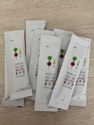 유유네이처 머빈스 젤리 레드비트 콜라겐 — 4점을 준 리뷰어가 2020년 4월 올린 사용 사진