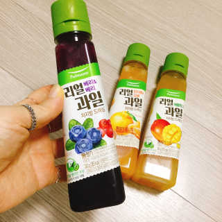 [풀무원] 리얼 과일  저지방 드레싱 240g 3종 — 4점을 준 리뷰어가 2020년 8월 올린 사용 사진