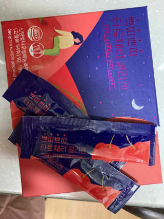 서울약사신협_쁘띠쁘띠타트체리콜라겐_20g x 14포 — 3점을 준 리뷰어가 2020년 11월 올린 사용 사진