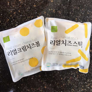 가치식탁 리얼치즈스틱, 리얼크림치즈볼 — 5점을 준 리뷰어가 2020년 5월 올린 사용 사진
