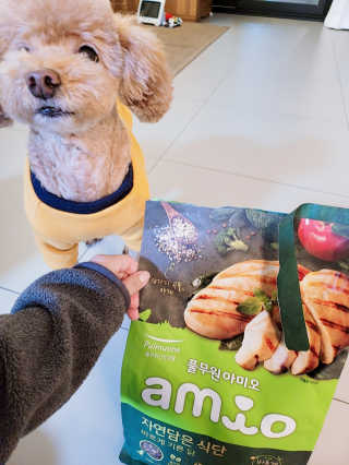 [풀무원 아미오] 자연담은식단 1kg 3종 — 5점을 준 리뷰어가 2020년 12월 올린 사용 사진