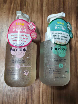 Purebble 당김없이 속촉촉_퓨어블 핸드워시 3종 [랜덤발송] — 5점을 준 리뷰어가 2020년 7월 올린 사용 사진