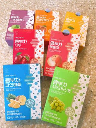 참앤들황토농원 7가지 맛! 탄산 톡톡! 스파클링! 데이앤 콤부차 7종 10포 1박스씩 ★총 7박스★ — 4.5점을 준 리뷰어가 2023년 1월 올린 사용 사진