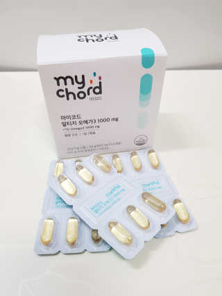 JW중외제약 마이코드 알티지 오메가3 1000 mg — 5점을 준 리뷰어가 2020년 8월 올린 사용 사진
