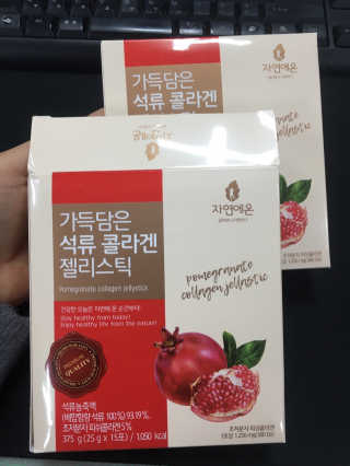 자연에온 가득담은 석류 콜라겐 젤리스틱 2BOX — 5점을 준 리뷰어가 2020년 11월 올린 사용 사진