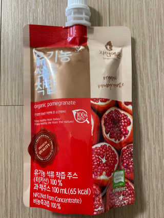 자연에온 유기농 석류 착즙 100mL 10개입 2BOX — 5점을 준 리뷰어가 2020년 11월 올린 사용 사진