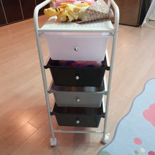 바네스데코 DIY 다용도 이동식 4단 수납 트롤리 서랍장 — 5점을 준 리뷰어가 2020년 7월 올린 사용 사진