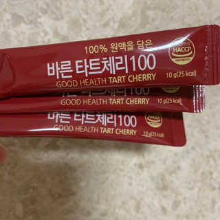 건강한약속 바른 바른 타트체리100 — 5점을 준 리뷰어가 2020년 7월 올린 사용 사진