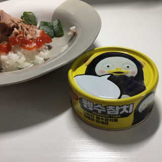 동원참치 펭수참치 — 5점을 준 리뷰어가 2020년 7월 올린 사용 사진