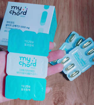 JW중외제약 마이코드 알티지 오메가3 1000 mg — 5점을 준 리뷰어가 2020년 8월 올린 사용 사진