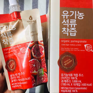 자연에온 유기농 석류 착즙 100mL 10개입 2BOX — 3.5점을 준 리뷰어가 2020년 11월 올린 사용 사진