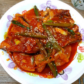 미정이네 코다리찜 [미정이네] 코다리찜 간편식 요리키트 — 5점을 준 리뷰어가 2020년 4월 올린 사용 사진