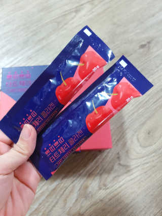 서울약사신협_쁘띠쁘띠타트체리콜라겐_20g x 14포 — 5점을 준 리뷰어가 2020년 11월 올린 사용 사진
