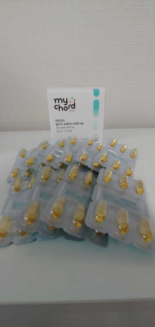 JW중외제약 마이코드 알티지 오메가3 1000 mg — 5점을 준 리뷰어가 2020년 7월 올린 사용 사진