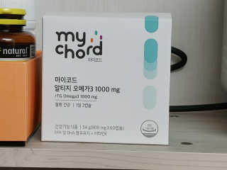 JW중외제약 마이코드 알티지 오메가3 1000 mg — 5점을 준 리뷰어가 2020년 10월 올린 사용 사진