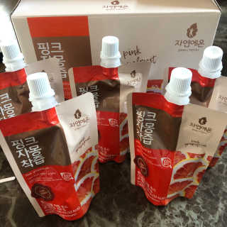자연에온 핑크 자몽 착즙 100mL 10개입 2BOX — 4점을 준 리뷰어가 2020년 11월 올린 사용 사진