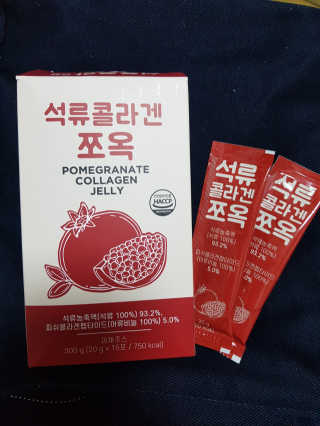 조은약초 석류콜라겐 석류즙 석류쪼옥 젤리 스틱 15포 x 20g — 3.5점을 준 리뷰어가 2020년 8월 올린 사용 사진