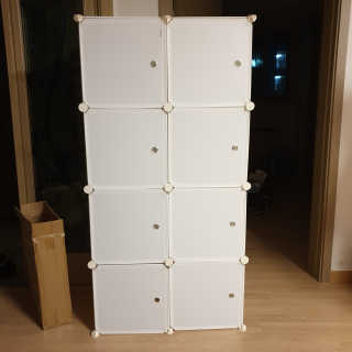 바네스데코 DIY 조립식 스티커  8칸 수납장 옷장 수납박스 정리함 — 2점을 준 리뷰어가 2020년 5월 올린 사용 사진