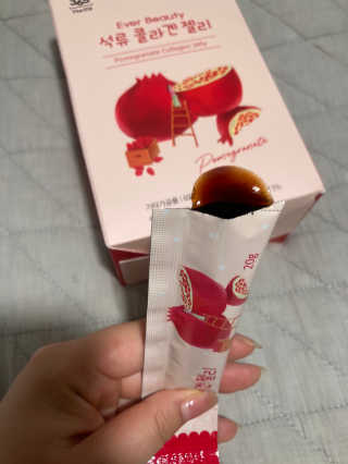365더건강 에버뷰티 석류콜라겐 젤리 — 5점을 준 리뷰어가 2020년 8월 올린 사용 사진