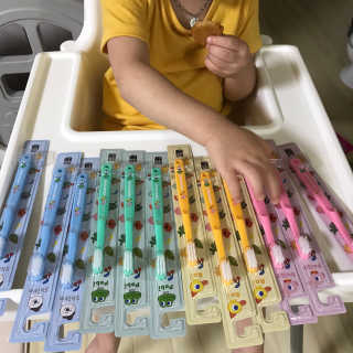 [생활공작소X굴리굴리] 어린이 칫솔 12개입+어린이치약 — 5점을 준 리뷰어가 2020년 9월 올린 사용 사진