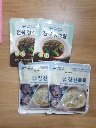 바다는다웰빙이다 완도사랑 전복죽 250g - 2팩 + 전복장조림 2팩 — 4점을 준 리뷰어가 2020년 9월 올린 사용 사진