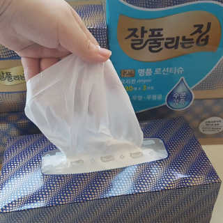 잘풀리는집 부드러운 모이스처 보습 미용 티슈 230매 — 5점을 준 리뷰어가 2020년 9월 올린 사용 사진