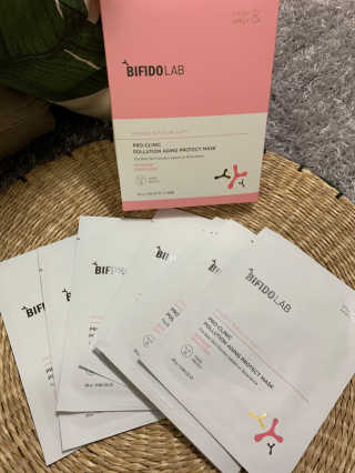 비피도랩 프로클리닉 폴루션에이징 프로텍트 마스크 — 5점을 준 리뷰어가 2020년 8월 올린 사용 사진