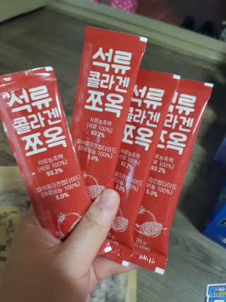 조은약초 석류콜라겐 석류즙 석류쪼옥 젤리 스틱 15포 x 20g — 5점을 준 리뷰어가 2020년 7월 올린 사용 사진