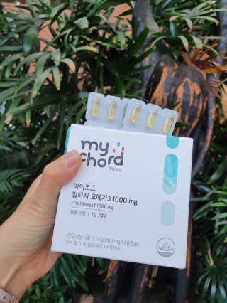 JW중외제약 마이코드 알티지 오메가3 1000 mg — 5점을 준 리뷰어가 2020년 7월 올린 사용 사진