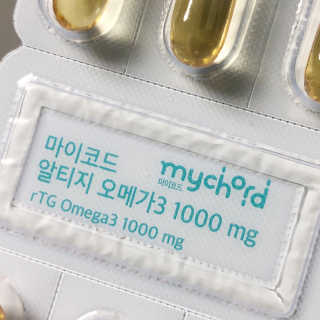 JW중외제약 마이코드 알티지 오메가3 1000 mg — 5점을 준 리뷰어가 2020년 8월 올린 사용 사진