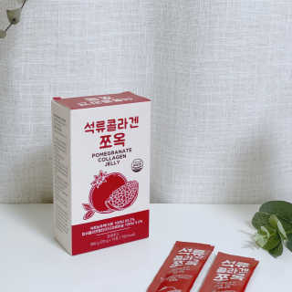 조은약초 석류콜라겐 석류즙 석류쪼옥 젤리 스틱 15포 x 20g — 5점을 준 리뷰어가 2020년 7월 올린 사용 사진
