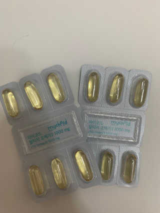 JW중외제약 마이코드 알티지 오메가3 1000 mg — 4점을 준 리뷰어가 2020년 7월 올린 사용 사진