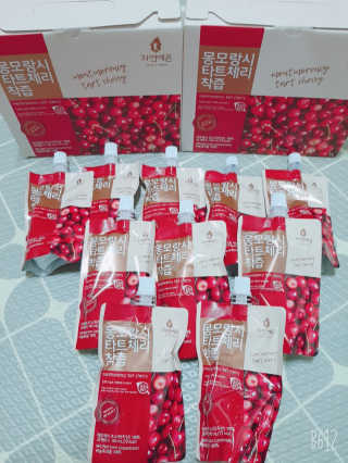 자연에온 몽모랑시 타트체리 착즙 100mL 10개입 2BOX — 5점을 준 리뷰어가 2020년 12월 올린 사용 사진