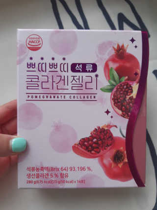 헬스업_쁘띠쁘띠석류콜라겐젤리_20g x 14포 — 5점을 준 리뷰어가 2020년 9월 올린 사용 사진