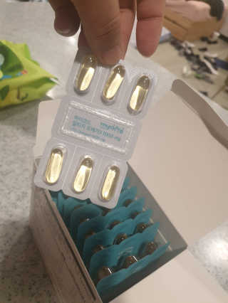 JW중외제약 마이코드 알티지 오메가3 1000 mg — 3점을 준 리뷰어가 2020년 9월 올린 사용 사진