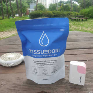 티슈도리 100매 + 특허상품 2W 케이스 무방부제티슈 — 5점을 준 리뷰어가 2020년 8월 올린 사용 사진