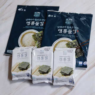 한촌몰 바다공작소 전통김_명품돌김세트 — 5점을 준 리뷰어가 2020년 10월 올린 사용 사진