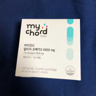 JW중외제약 마이코드 알티지 오메가3 1000 mg — 5점을 준 리뷰어가 2020년 8월 올린 사용 사진