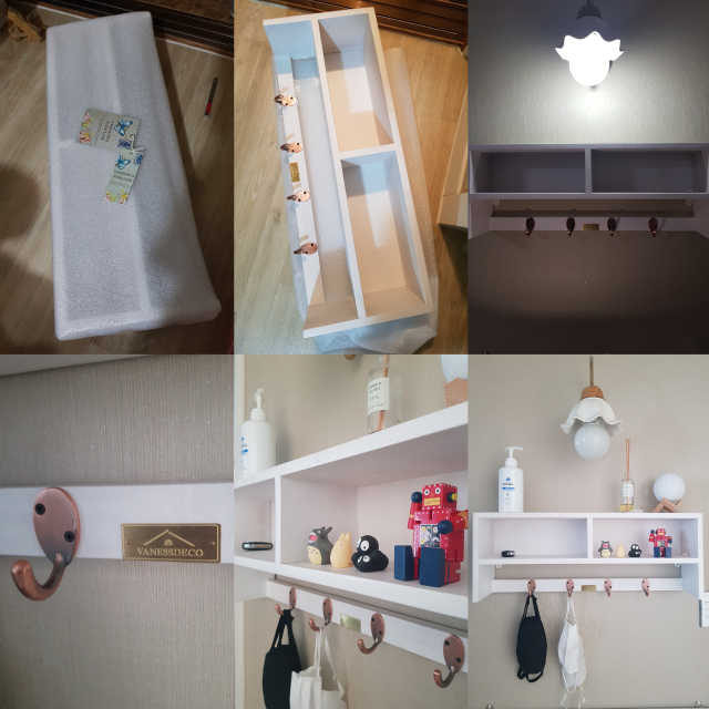 바네스데코 고무나무 원목 가구 소품 벽걸이 선반 리뷰 사진