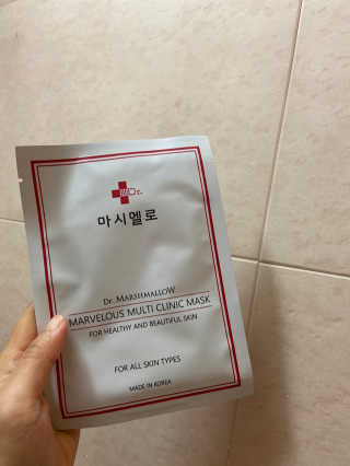 닥터마시멜로 마블러스 멀티 클리닉 마스크 — 5점을 준 리뷰어가 2020년 9월 올린 사용 사진