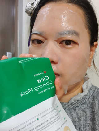 리더스코스메틱 리더스 시카 카밍  마스크 — 5점을 준 리뷰어가 2020년 5월 올린 사용 사진