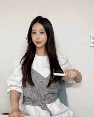 모즈헤어 휴대용 미니 고데기 — 5점을 준 리뷰어가 2020년 9월 올린 사용 사진