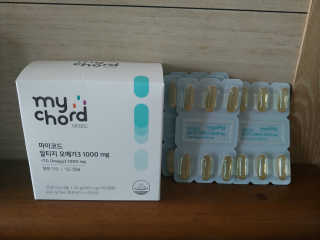 JW중외제약 마이코드 알티지 오메가3 1000 mg — 5점을 준 리뷰어가 2020년 7월 올린 사용 사진