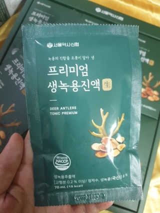 서울약사신협 약사신협_생녹용 진액_70ml x 30포 — 5점을 준 리뷰어가 2020년 9월 올린 사용 사진